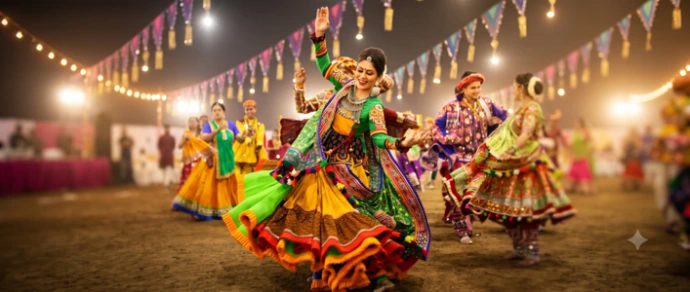 Black Navratri Dress