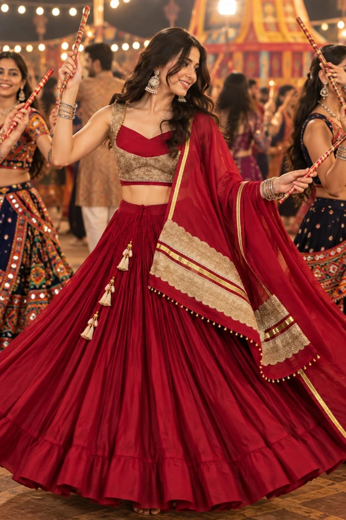 Maroon Navratri Dress