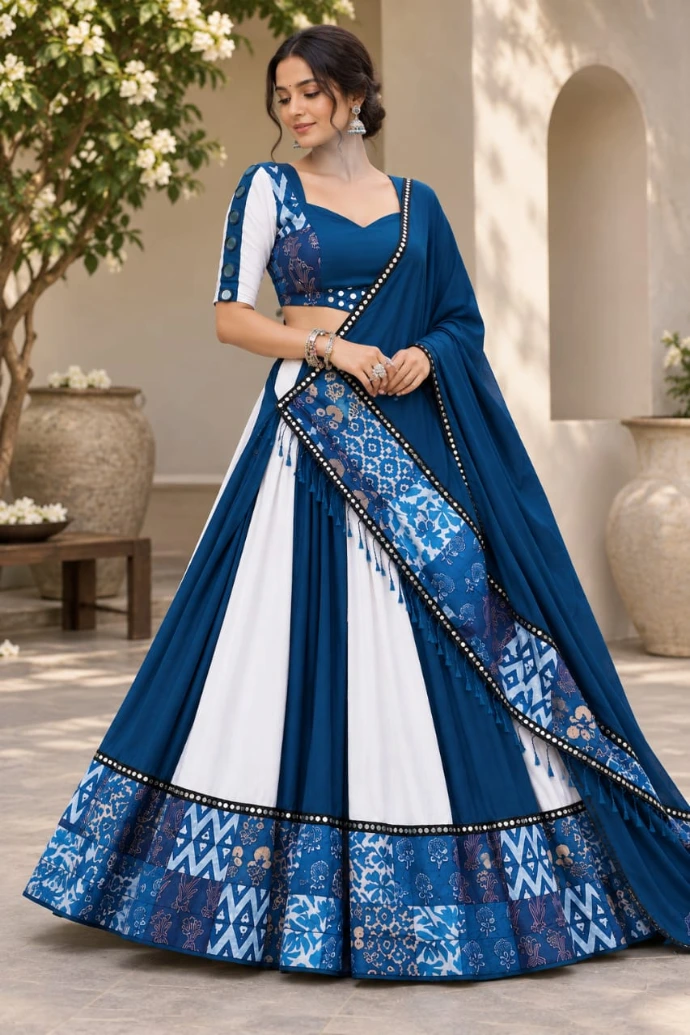 Blue Navratri Dress