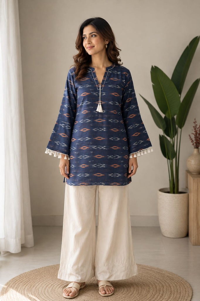 Blue Ikat Tunic