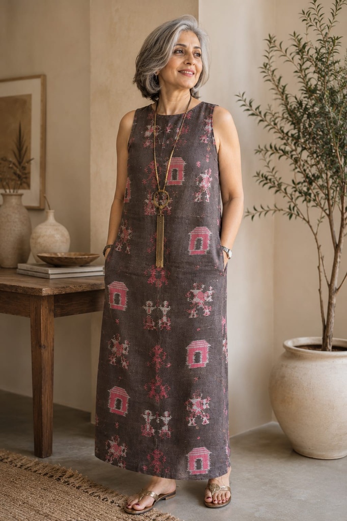 [NUL_0000001800179] NuLoom Sambalpuri Dress (XS, Standard Size)